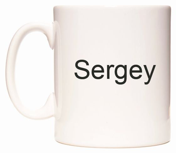 This mug features Sergey