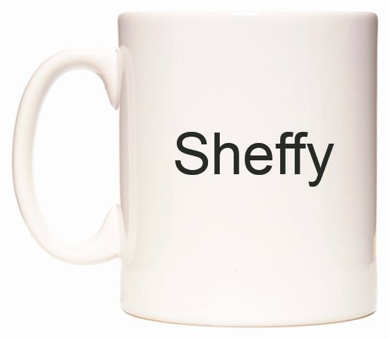 This mug features Sheffy