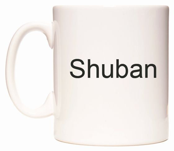 This mug features Shuban