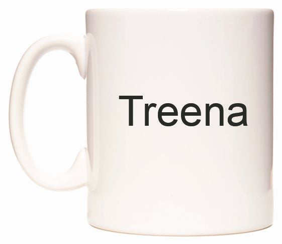 This mug features Treena