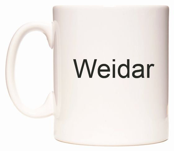 This mug features Weidar