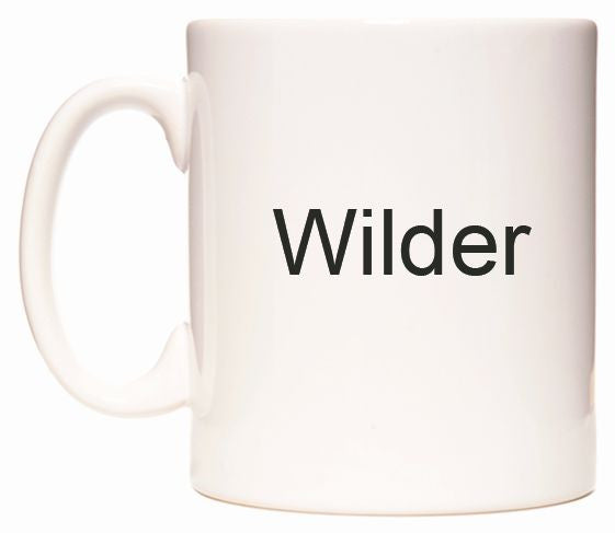 This mug features Wilder