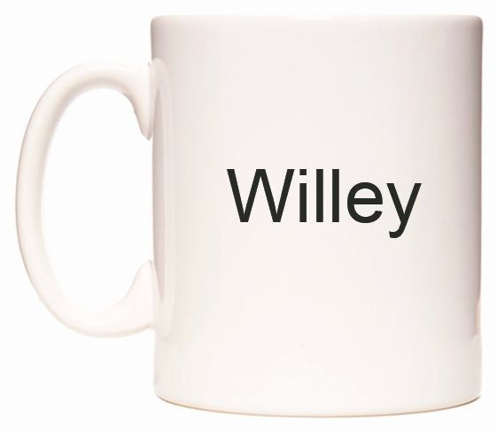 This mug features Willey