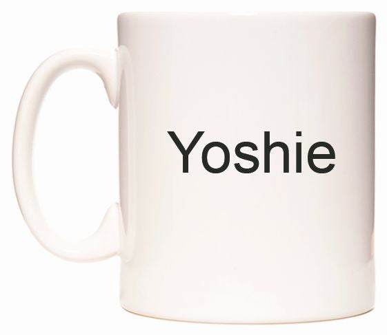 This mug features Yoshie