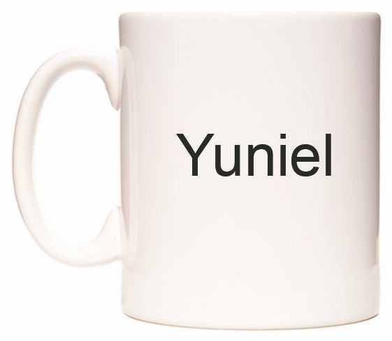 This mug features Yuniel