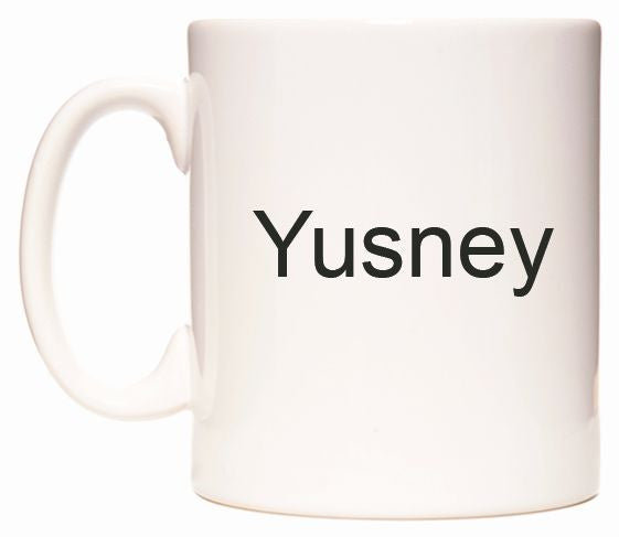 This mug features Yusney