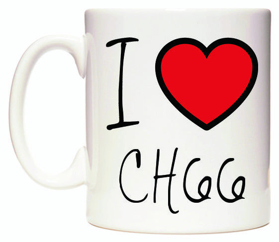 This mug features I Love CH66