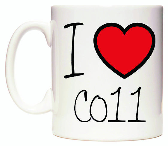 This mug features I Love CO11