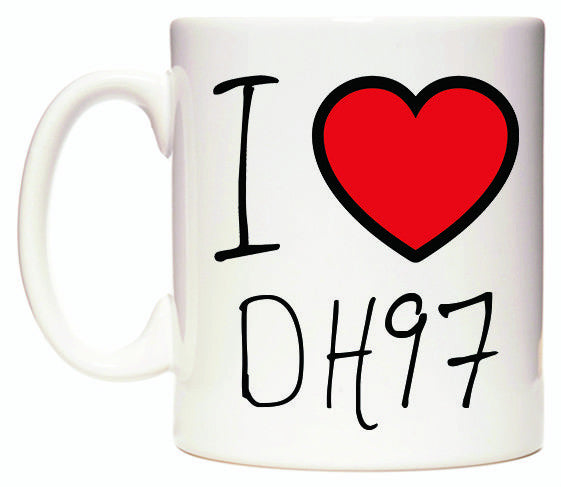 This mug features I Love DH97