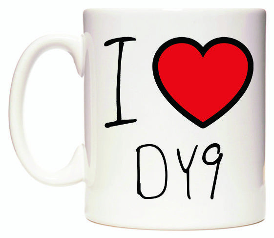 This mug features I Love DY9
