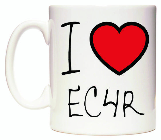 This mug features I Love EC4R