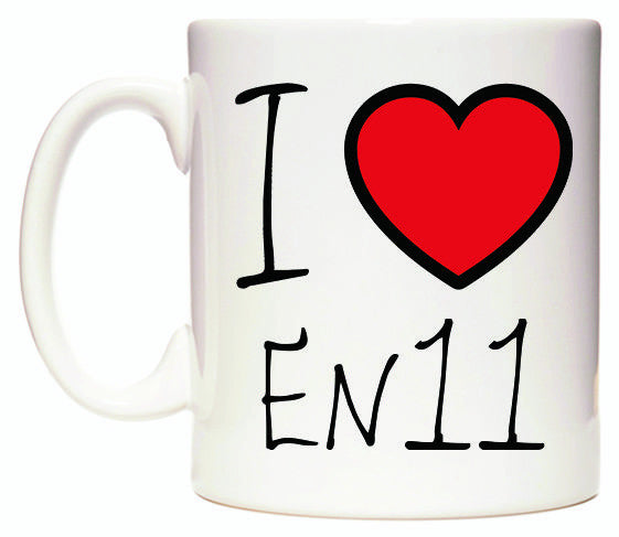 This mug features I Love EN11
