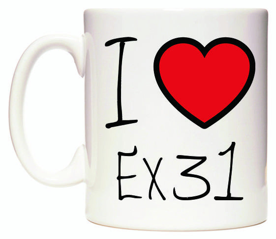 This mug features I Love EX31
