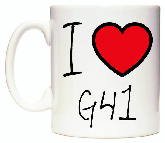 This mug features I Love G41