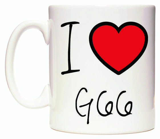 This mug features I Love G66