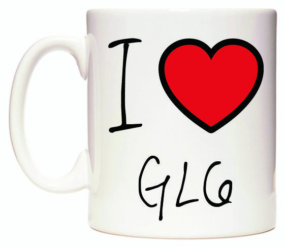 This mug features I Love GL6