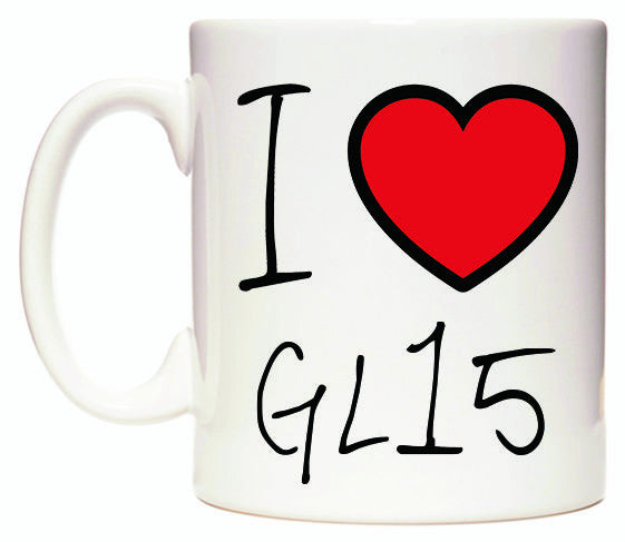 This mug features I Love GL15