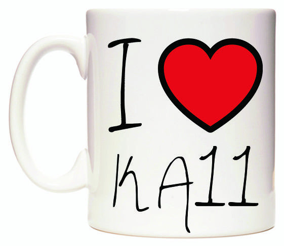 This mug features I Love KA11