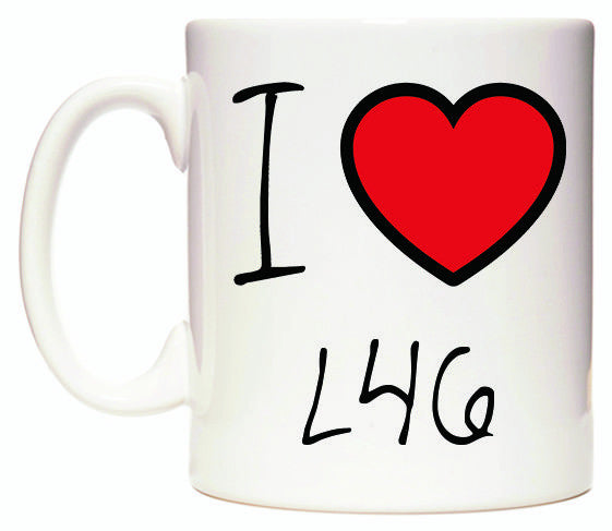 This mug features I Love L46