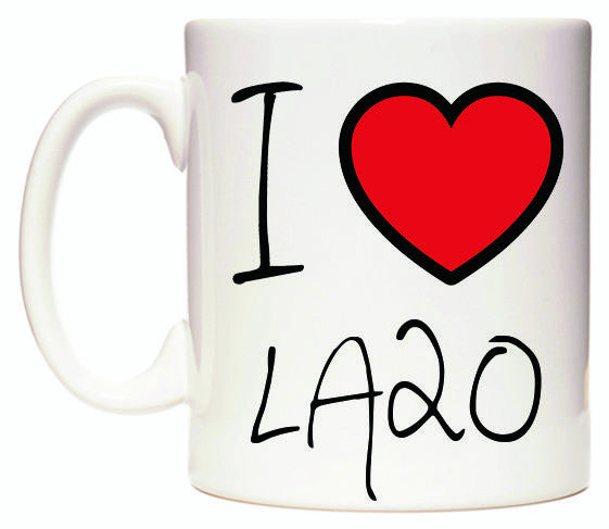 This mug features I Love LA20