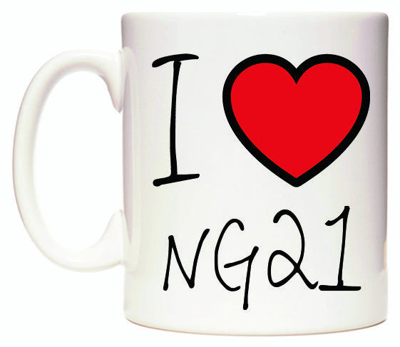This mug features I Love NG21