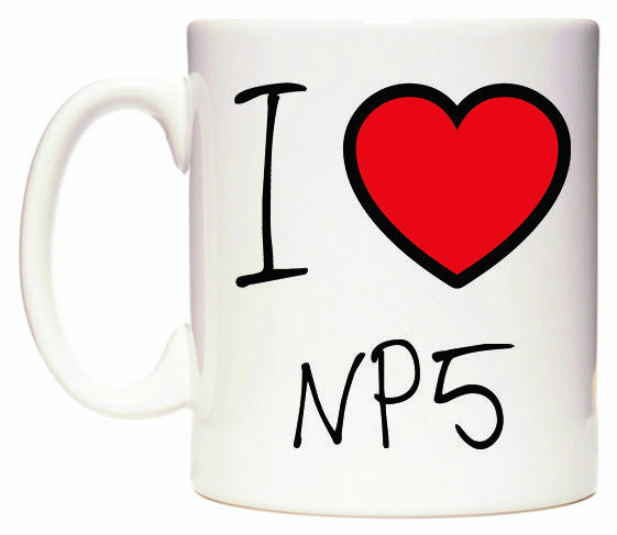 This mug features I Love NP5