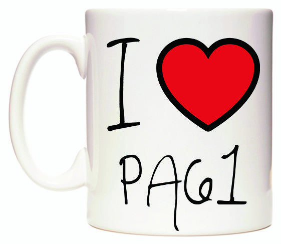 This mug features I Love PA61