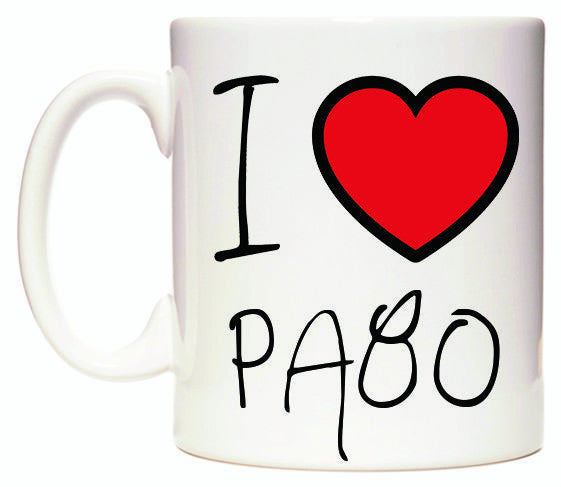 This mug features I Love PA80