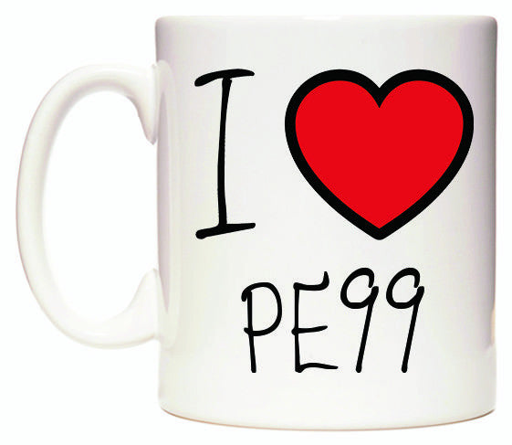 This mug features I Love PE99