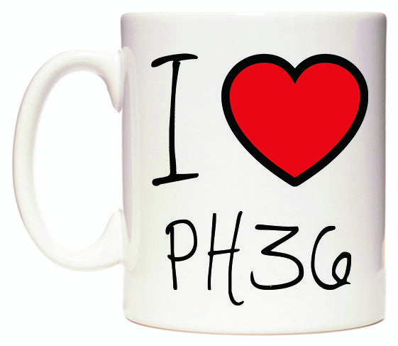 This mug features I Love PH36