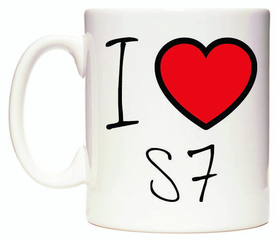 This mug features I Love S7