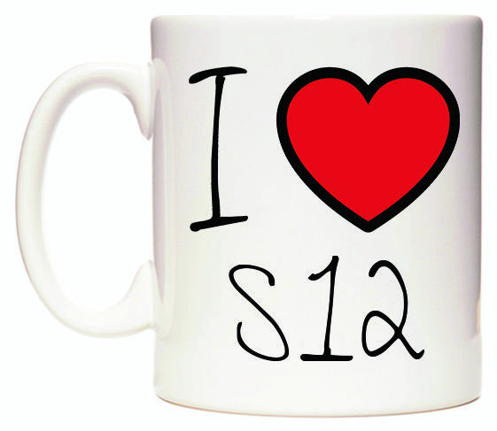 This mug features I Love S12