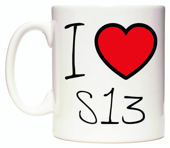 This mug features I Love S13