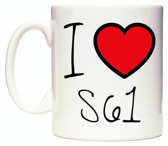 This mug features I Love S61