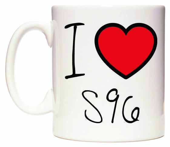 This mug features I Love S96