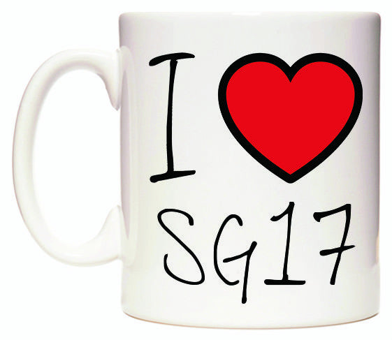 This mug features I Love SG17