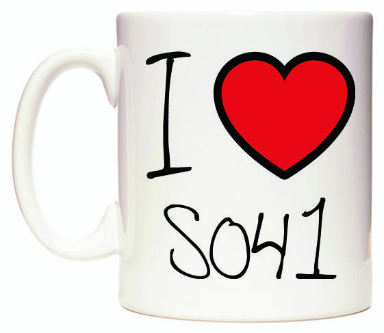 This mug features I Love SO41