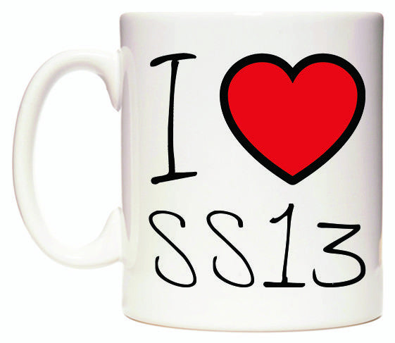 This mug features I Love SS13