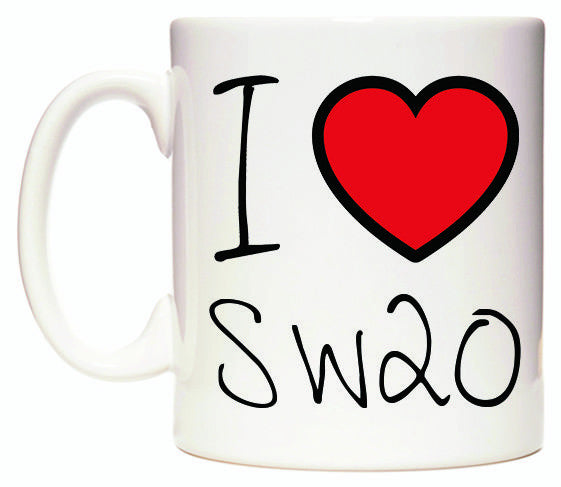 This mug features I Love SW20