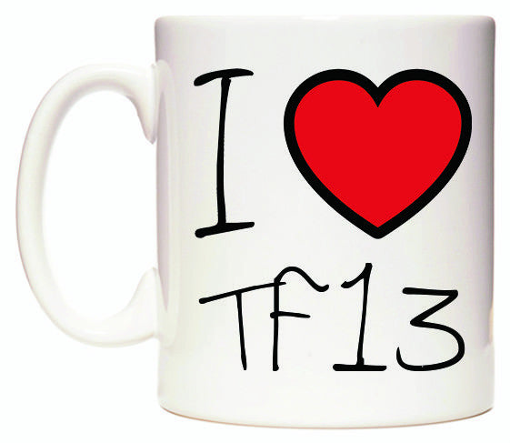 This mug features I Love TF13