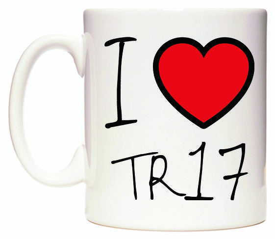 This mug features I Love TR17