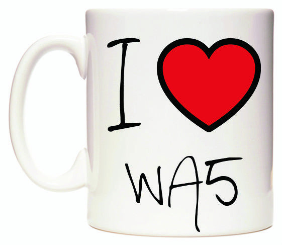 This mug features I Love WA5