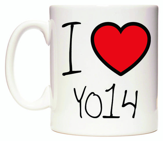 This mug features I Love YO14