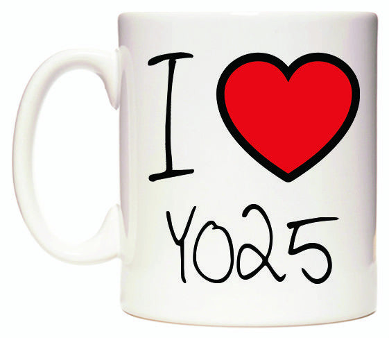 This mug features I Love YO25