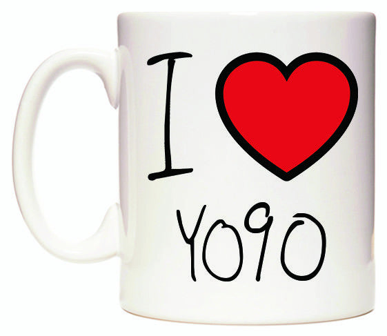 This mug features I Love YO90