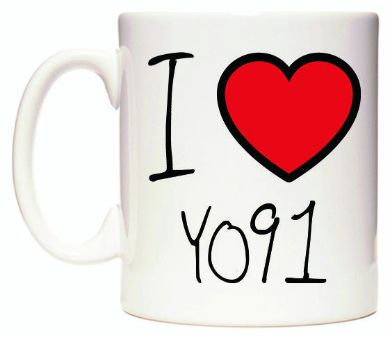 This mug features I Love YO91