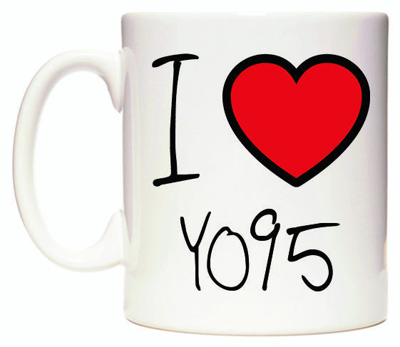 This mug features I Love YO95