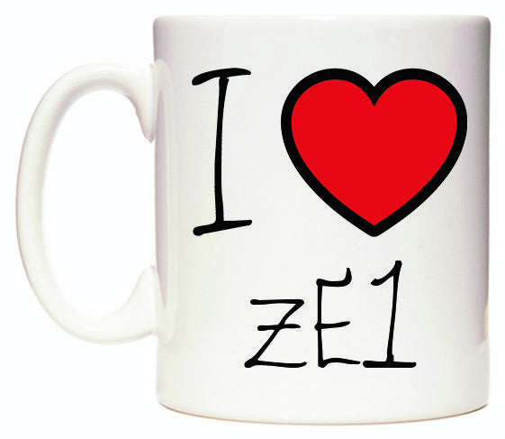 This mug features I Love ZE1