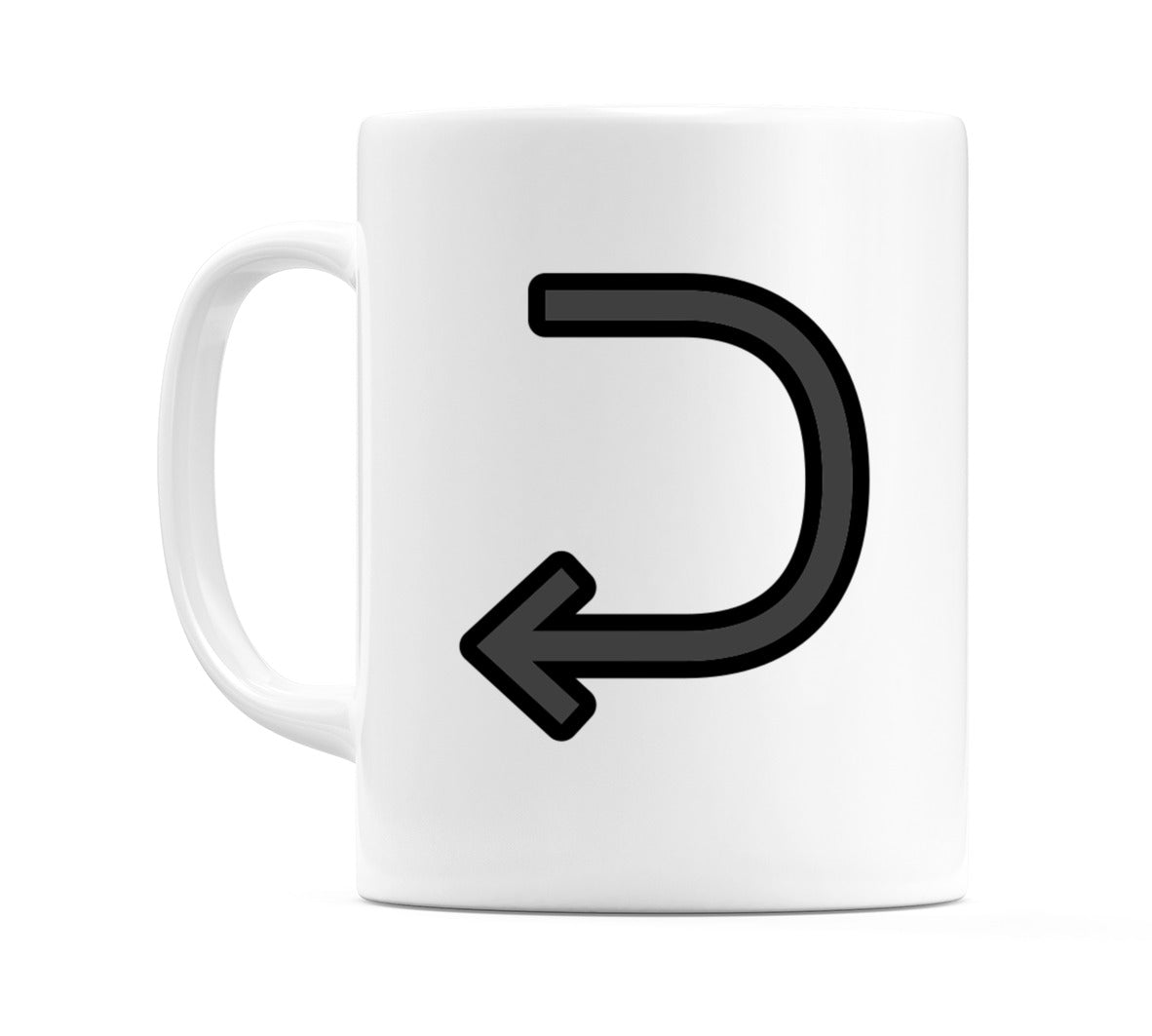 Right Arrow Curving Left Emoji Mug