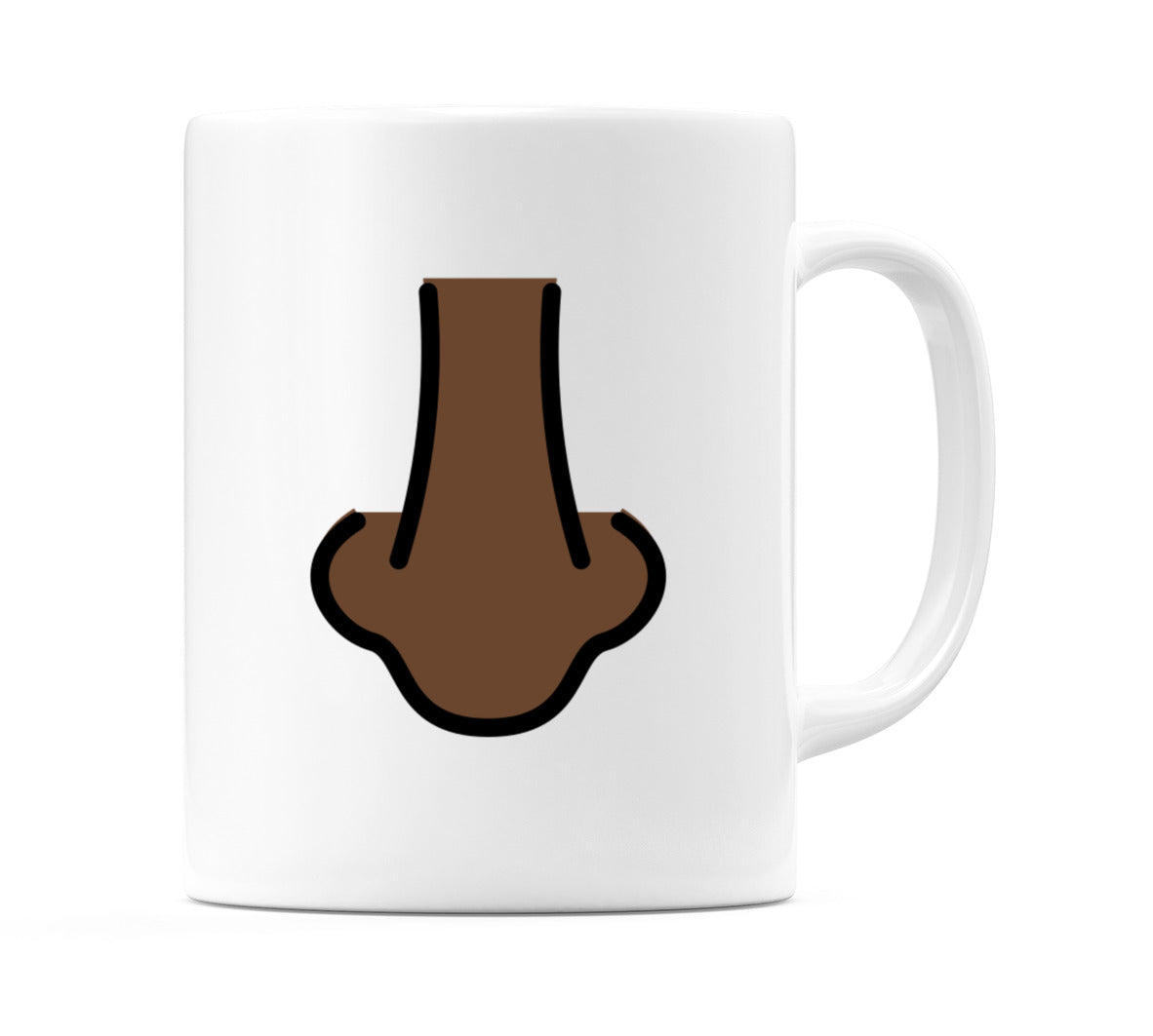Nose: Dark Skin Tone Emoji Mug